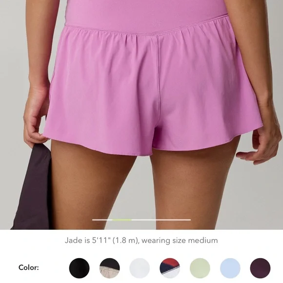 OFFLINE By aerie Real Me crossover flowy Shorts size XS - light pink - Picture 4 of 7